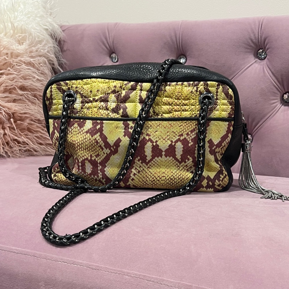 Aimee Kestenberg all leather snake skin bag